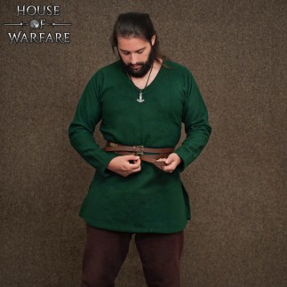 Ceinture double celtique en cuir marron