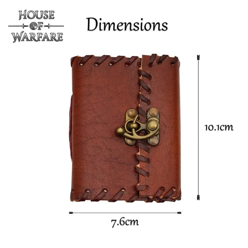 Carnet médiéval en cuir avec cadenas