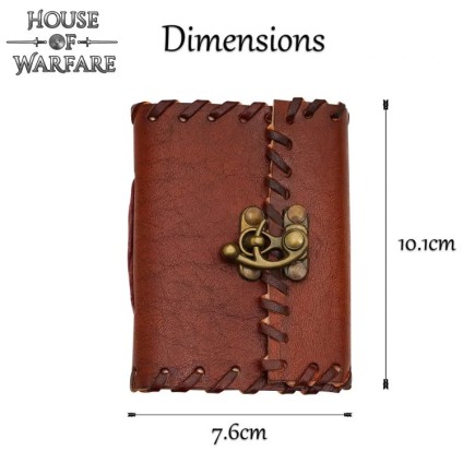 Carnet médiéval en cuir avec cadenas