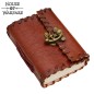 Carnet médiéval en cuir avec cadenas