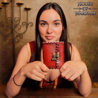 Carnet médiéval en cuir avec cadenas