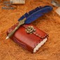 Carnet médiéval en cuir avec cadenas