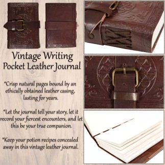 Carnet de poche vintage en cuir