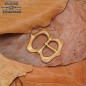 Boucle en laiton massif de la fin du Moyen Âge pour ceintures et sangles en cuir