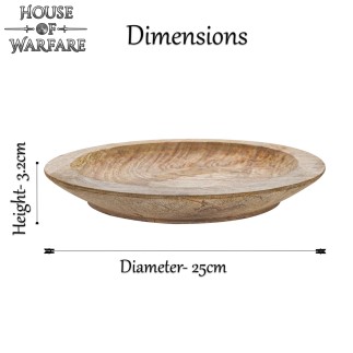 Assiette en bois massif véritable