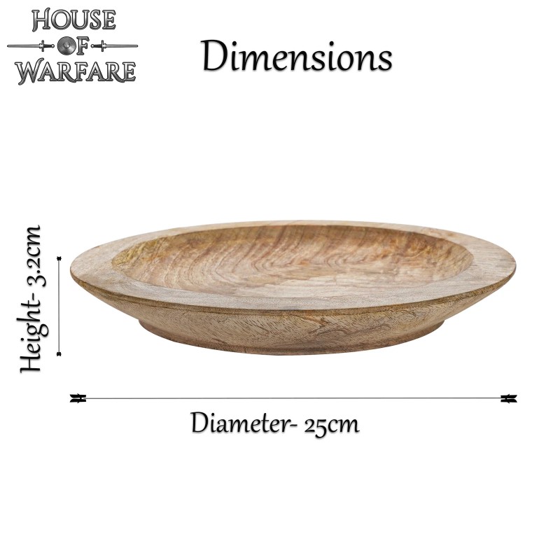 Assiette en bois massif véritable