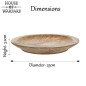 Assiette en bois massif véritable