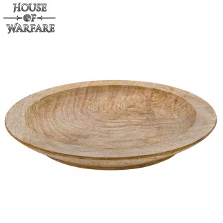 Assiette en bois massif véritable