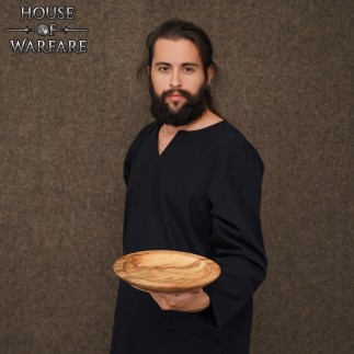 Assiette en bois massif véritable