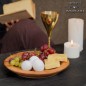 Assiette en bois massif véritable