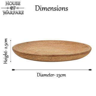 Assiette en bois massif véritable