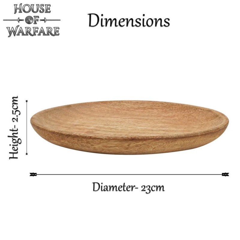 Assiette en bois massif véritable