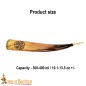 Corne à boire viking 300-400 ml, fabriquée artisanalement en véritable corne de bœuf