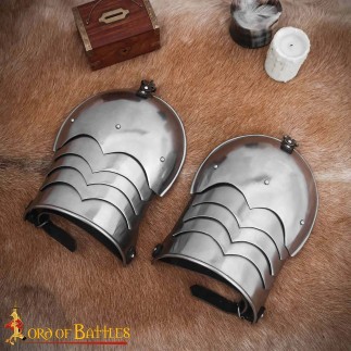 Épaulières de chevalier médiévales, armure d'épaule fonctionnelle, calibre 16