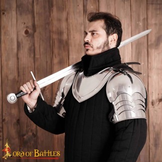 Épaulières de chevalier médiévales, armure d'épaule fonctionnelle, calibre 16