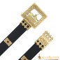 Ceinture médiévale en cuir d'Éric de Poméranie avec détails en laiton pur