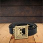 Ceinture médiévale en cuir d'Éric de Poméranie avec détails en laiton pur