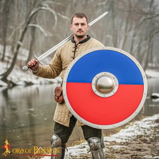 Bouclier anglo-saxon – Bouclier rond en bois avec umbo en acier