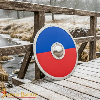 Bouclier anglo-saxon – Bouclier rond en bois avec umbo en acier