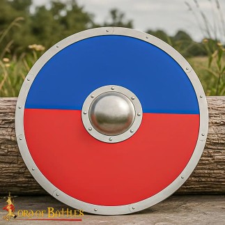 Bouclier anglo-saxon – Bouclier rond en bois avec umbo en acier