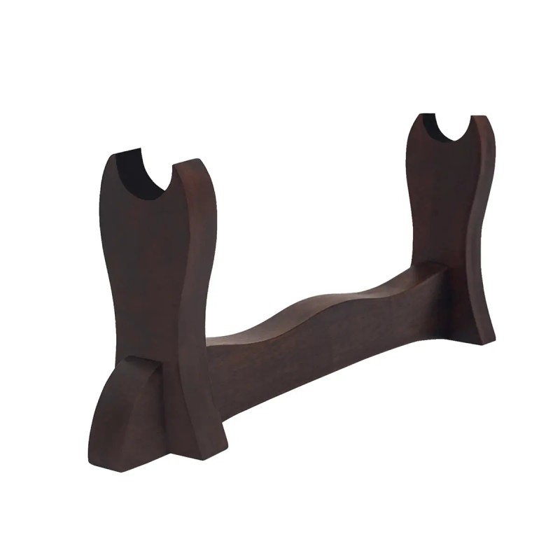 Support à un niveau en bois dur véritable, fabriqué à la main, pour épées et haches Support à un niveau en bois dur véritable, fabriqué à la main, pour épées et haches