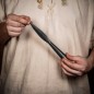 Pointe de lance noire médiévale forgée à la main en acier au carbone Pointe de lance noire médiévale forgée à la main en acier au carbone