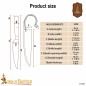 Petit couteau médiéval en acier inoxydable avec manche en os véritable Petit couteau médiéval en acier inoxydable avec manche en os véritable