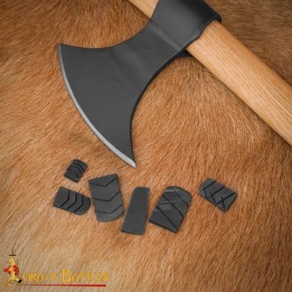 Jeu de 6 coins de hache en fer forgé à la main, texturés, pour l'ajustement des haches