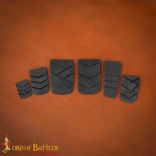 Jeu de 6 coins de hache en fer forgé à la main, texturés, pour l'ajustement des haches