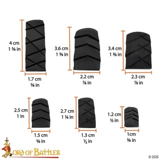 Jeu de 6 coins de hache en fer forgé à la main, texturés, pour l'ajustement des haches