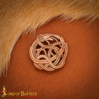 Boucle de ceinture celtique à motif de nœud serpent