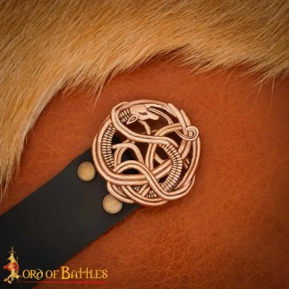 Boucle de ceinture celtique à motif de nœud serpent
