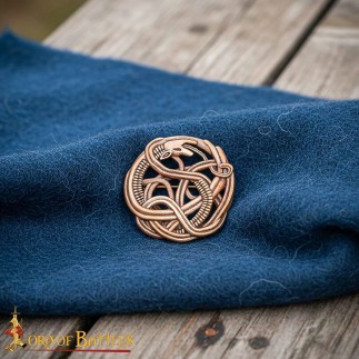 Boucle de ceinture celtique à motif de nœud serpent