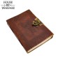 Carnet en cuir avec chameau gaufré avec fermoire