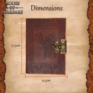 Carnet en cuir avec chameau gaufré avec fermoire