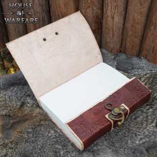 Carnet en cuir avec chameau gaufré avec fermoire