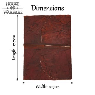 Carnet médiéval rustique en cuir – 17,5 x 12,5 cm – Journal artisanal avec fermeture à noued