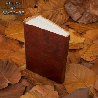 Carnet médiéval rustique en cuir – 17,5 x 12,5 cm – Journal artisanal avec fermeture à noued