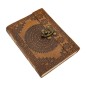 Journal médiéval en cuir avec fermoir et papier à reliure