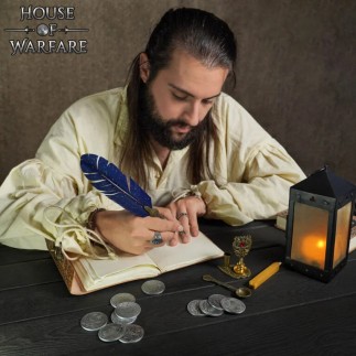 Journal médiéval en cuir avec fermoir et papier à reliure