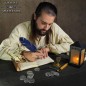 Journal médiéval en cuir avec fermoir et papier à reliure