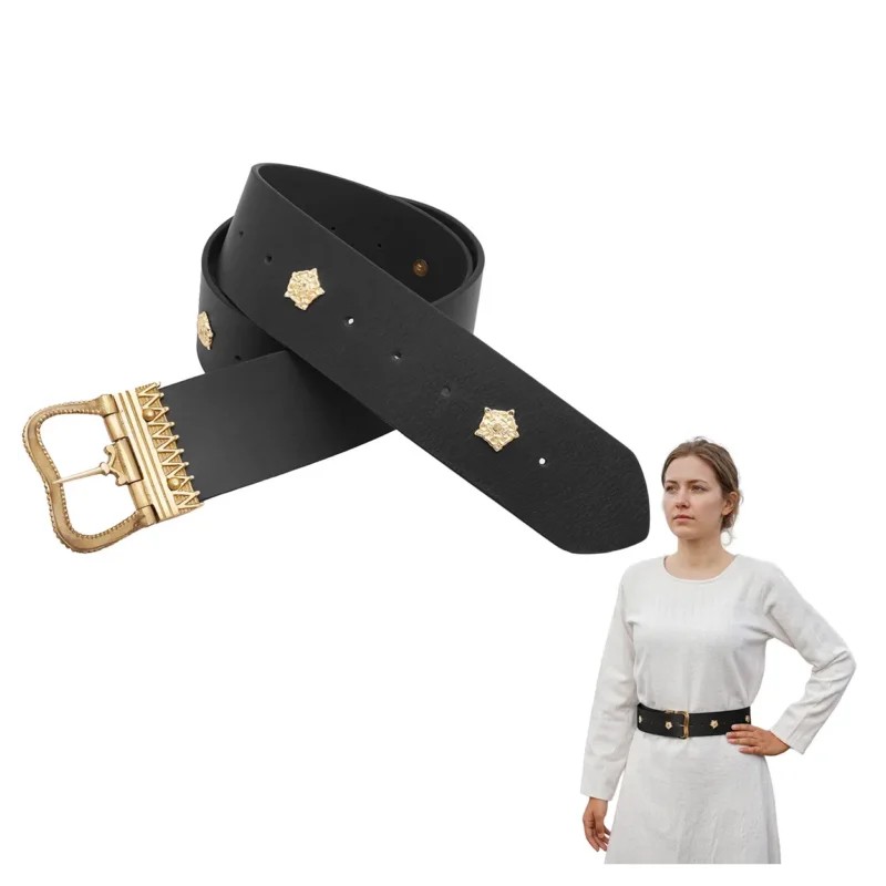 Ceinture médiévale bourguignonne en cuir du XVe siècle Ceinture médiévale bourguignonne en cuir du XVe siècle