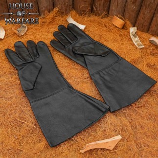 Gants médiévaux en cuir véritable