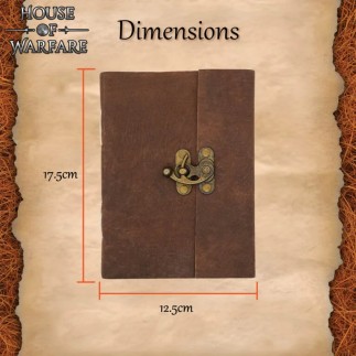 Journal médiéval en cuir avec cadenas