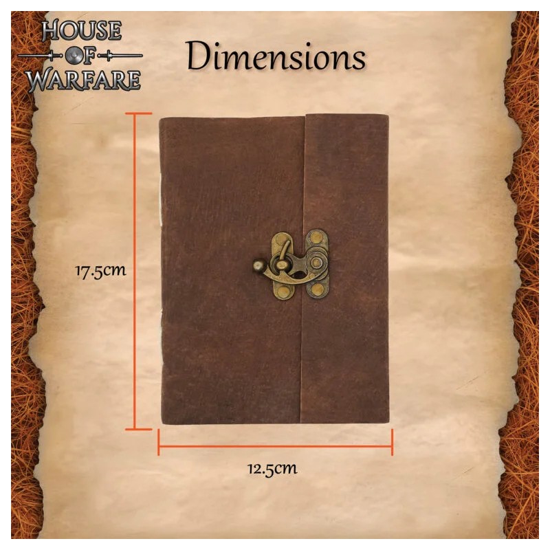 Journal médiéval en cuir avec cadenas