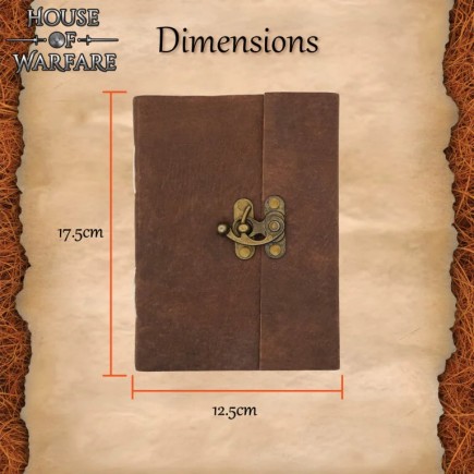 Journal médiéval en cuir avec cadenas
