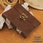 Journal médiéval en cuir avec cadenas