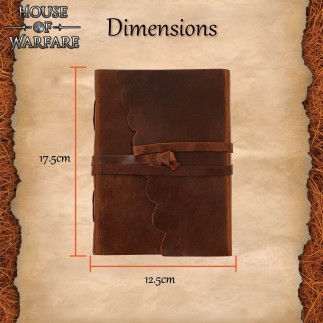 Journal médiéval en cuir fabriqué à la main
