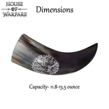 Corne à boire authentique de l'arbre de vie nordique « Yggdrasil »
