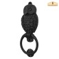 Heurtoir de porte hibou rustique en fonte :